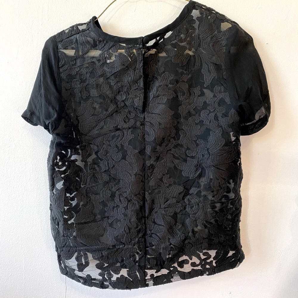 See through lace top